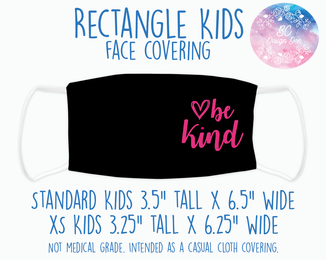 Face Covering Be Kind Black Bright Pink