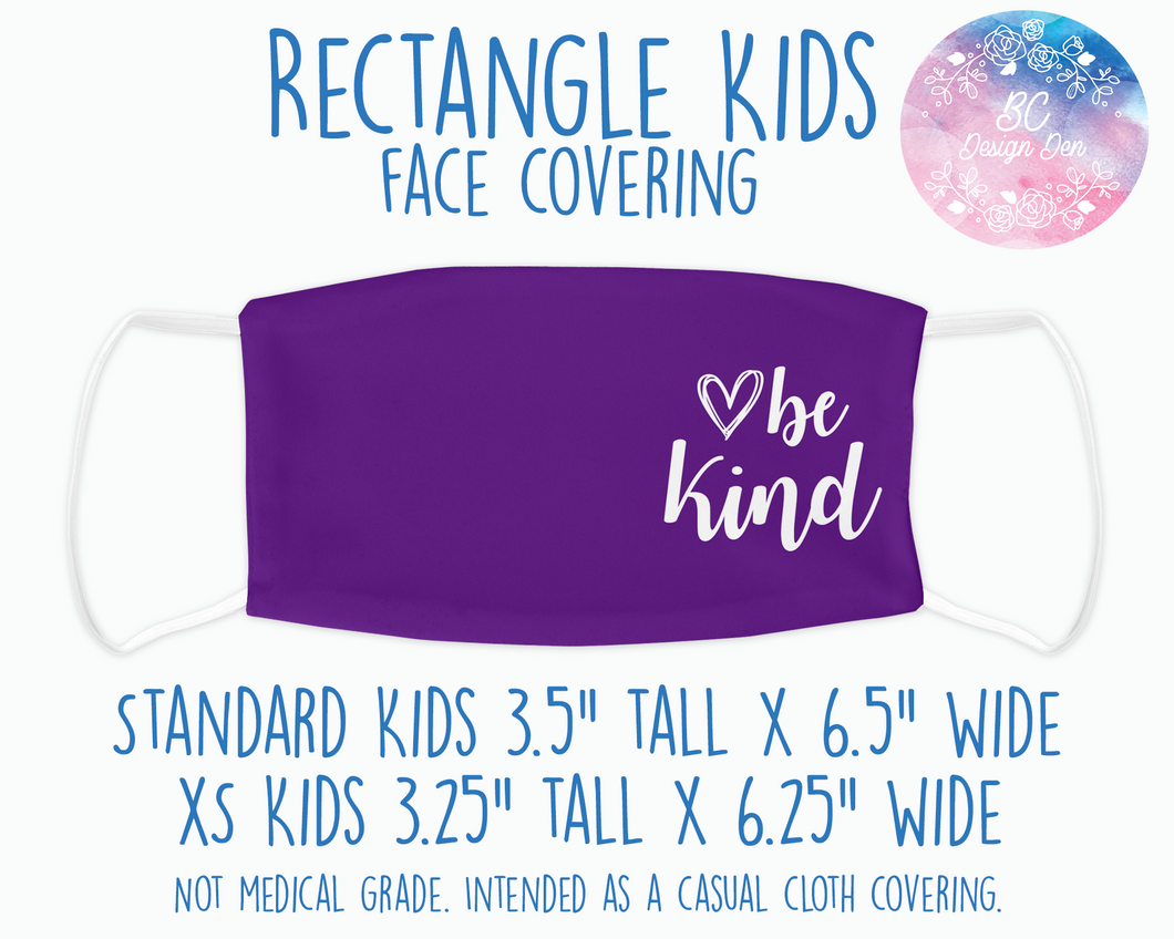 Face Covering Be Kind Purple White