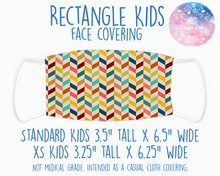 Load image into Gallery viewer, Face Covering Chevron Vintage Rainbow
