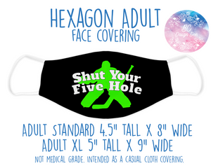 Face Covering Hockey Five Hole Black Green