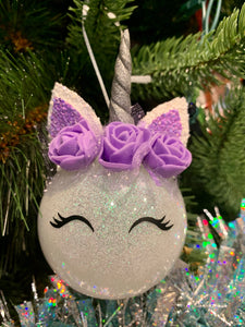 *CLEARANCE* Glitter Unicorn Ornament