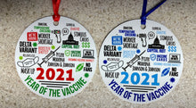 Load image into Gallery viewer, 2021 Year of The Vaccine Commemorative Ornament
