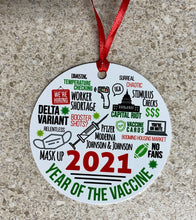 Load image into Gallery viewer, 2021 Year of The Vaccine Commemorative Ornament
