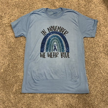 Load image into Gallery viewer, In November We Wear Blue Rainbow Diabetes Awareness Unisex T-shirt
