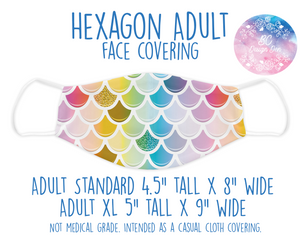 Face Covering Mermaid Scales Rainbow