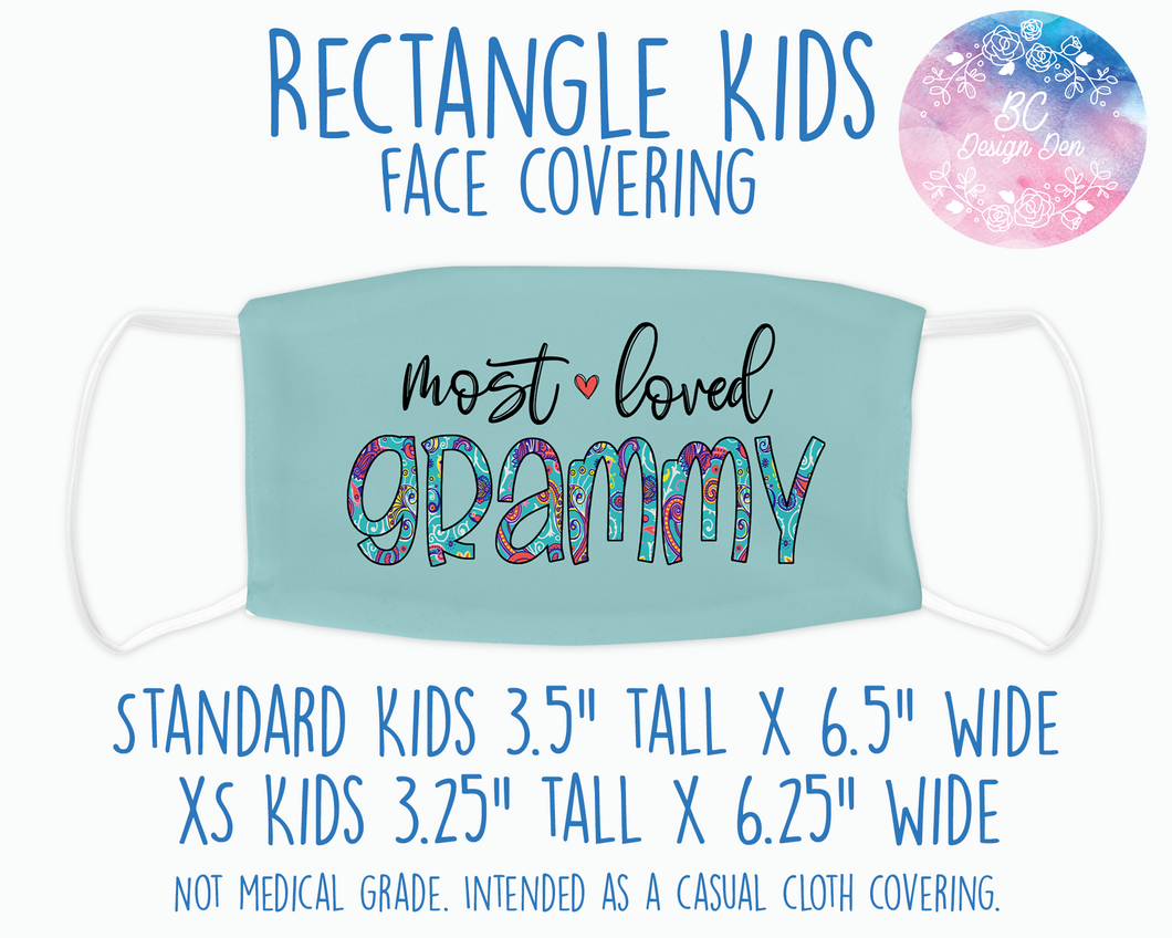 Face Covering Most Loved Grammy Teal