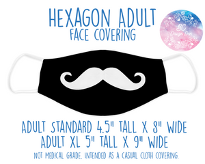Face Covering Mustache White