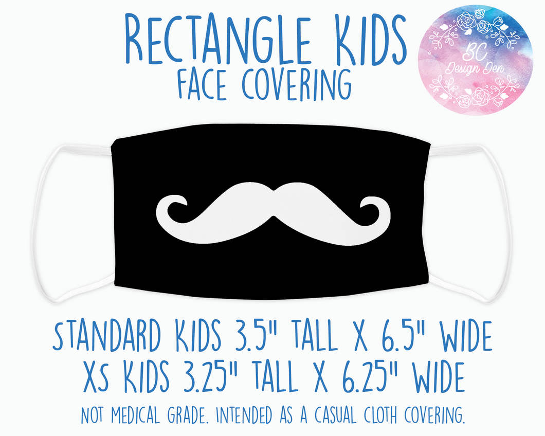 Face Covering Mustache White