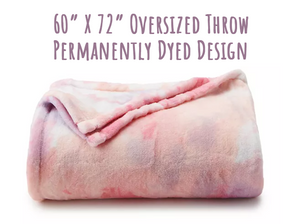 Personalized Tye Dye Effect Blanket