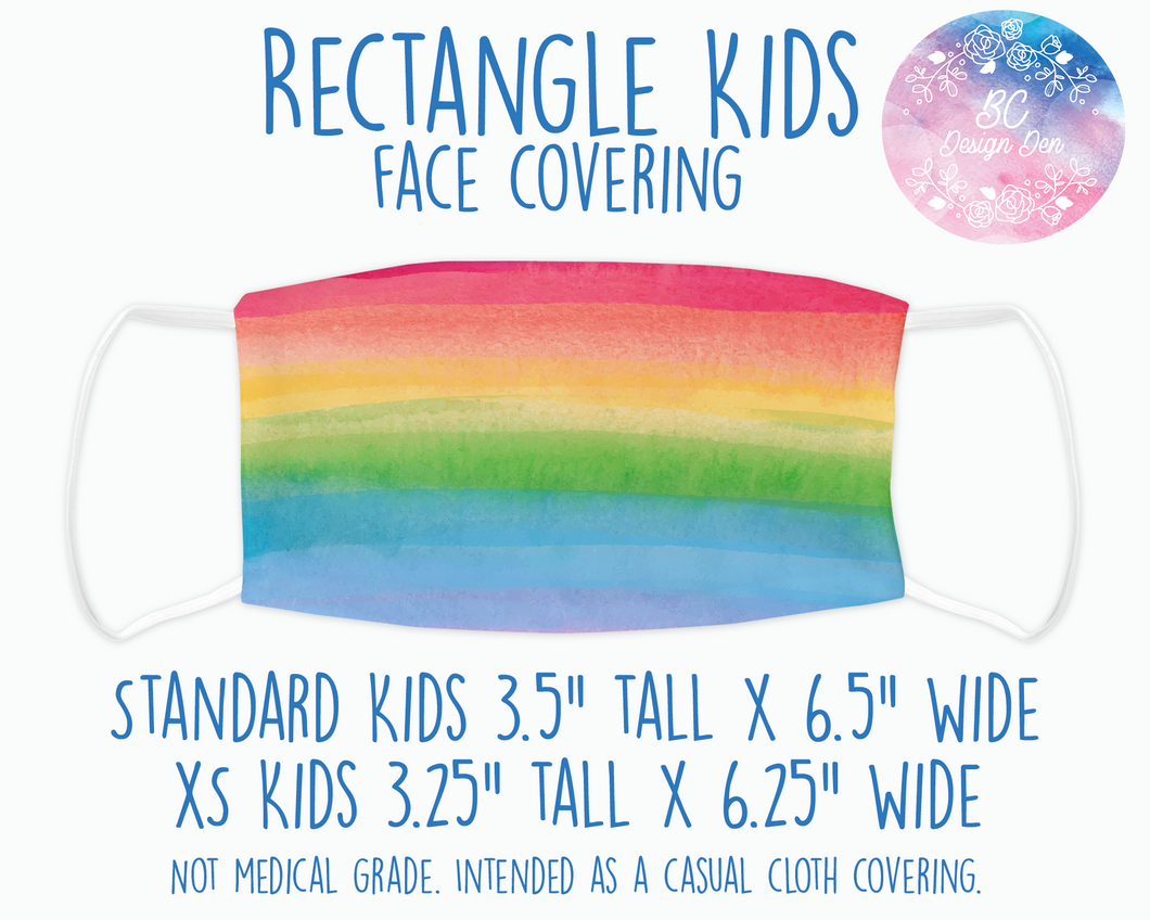 Face Covering Watercolor Rainbow